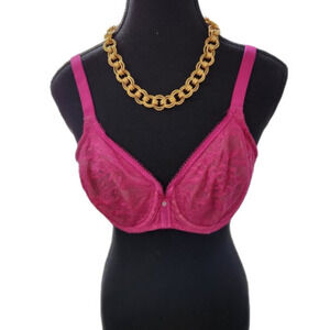P206. Wacoal Fucshia Lace Underwire Bra |36C